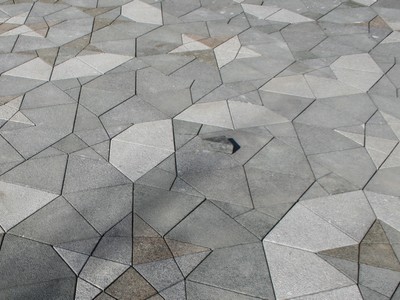 Pavage de Penrose dans les rues d'Helsinki 2014